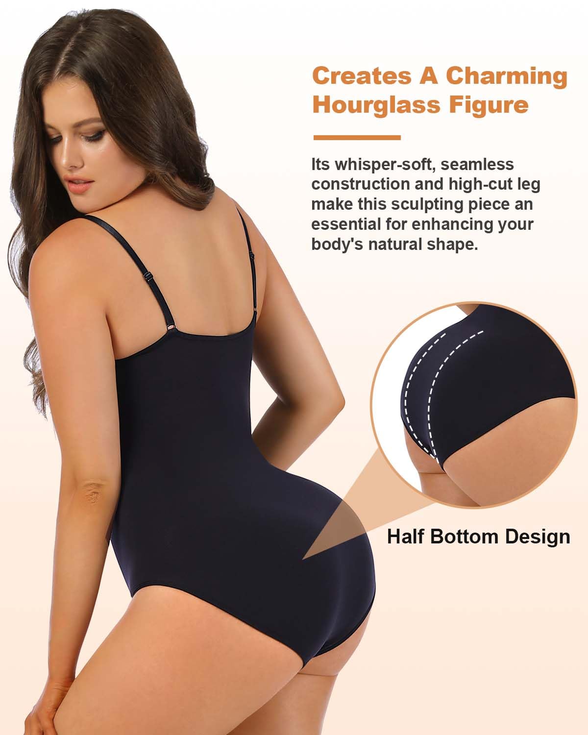 Shapewear Bodysuits for Women, Tummy Control Body Shaper Seamless Sculpting Body Suit Snatched Waist